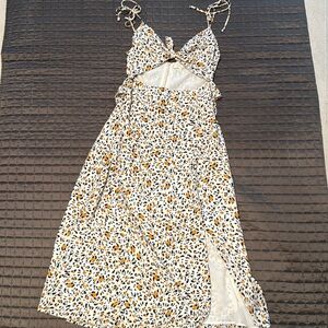 Cut out animal print dress